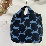 ミナペルホネン　run run run dark navy くったり　トートバッグ