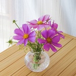 【数量限定】秋桜 ～ 秋を楽しむグラスアレンジ・2色のコスモスピンク＆ラベンダー色・ガラスとジェルの透明感でリラックス（無料ラッピング）