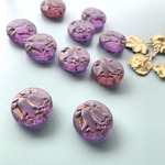 【1コずつ販売】JIRI＊IVANA#czech beads#チェコビーズ　bell 23㍉　grape/copper matte