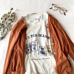 【11月中旬発送】Teabag ロンＴ（クリーム）｜ティーバッグエンベロープ長袖Tシャツ〔紅茶シリーズ〕