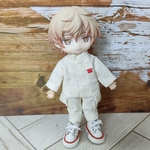 長袖つなぎ☆ねんどろいどどーる服☆生成り