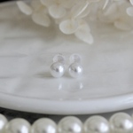 アレルギーでも安心♡送料無料♡フェイクパール　4mm 樹脂ポスト　レジンピアス