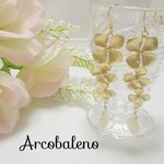 【送料無料】14kgf /flower&shell ～お花と白蝶貝のピアス/イヤリング可能