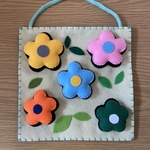 ♡♡指先遊びシート♡♡マジックテープ　お花畑