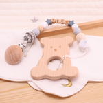 【名入れ可】歯固めホルダー③グレー系⌘木製パーツは別売り
