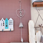 ラスト！ハートキーベル♡素敵な音色♪アンティーク風ガーデン雑貨♡シャビーホワイト！ジャンクガーデンにも