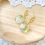 お花畑　グリーン　ピアス/イヤリング