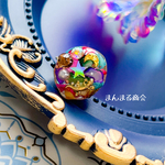 再販❣️【トカゲのオアシス】レインボーローズ／ドライフラワー／ホログラム／三日月／星／カラフル／シェル／さざれ石／パワーストーン／フリーサイズ／リング