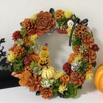 木の実のハロウィンリース　お化け　送料無料！