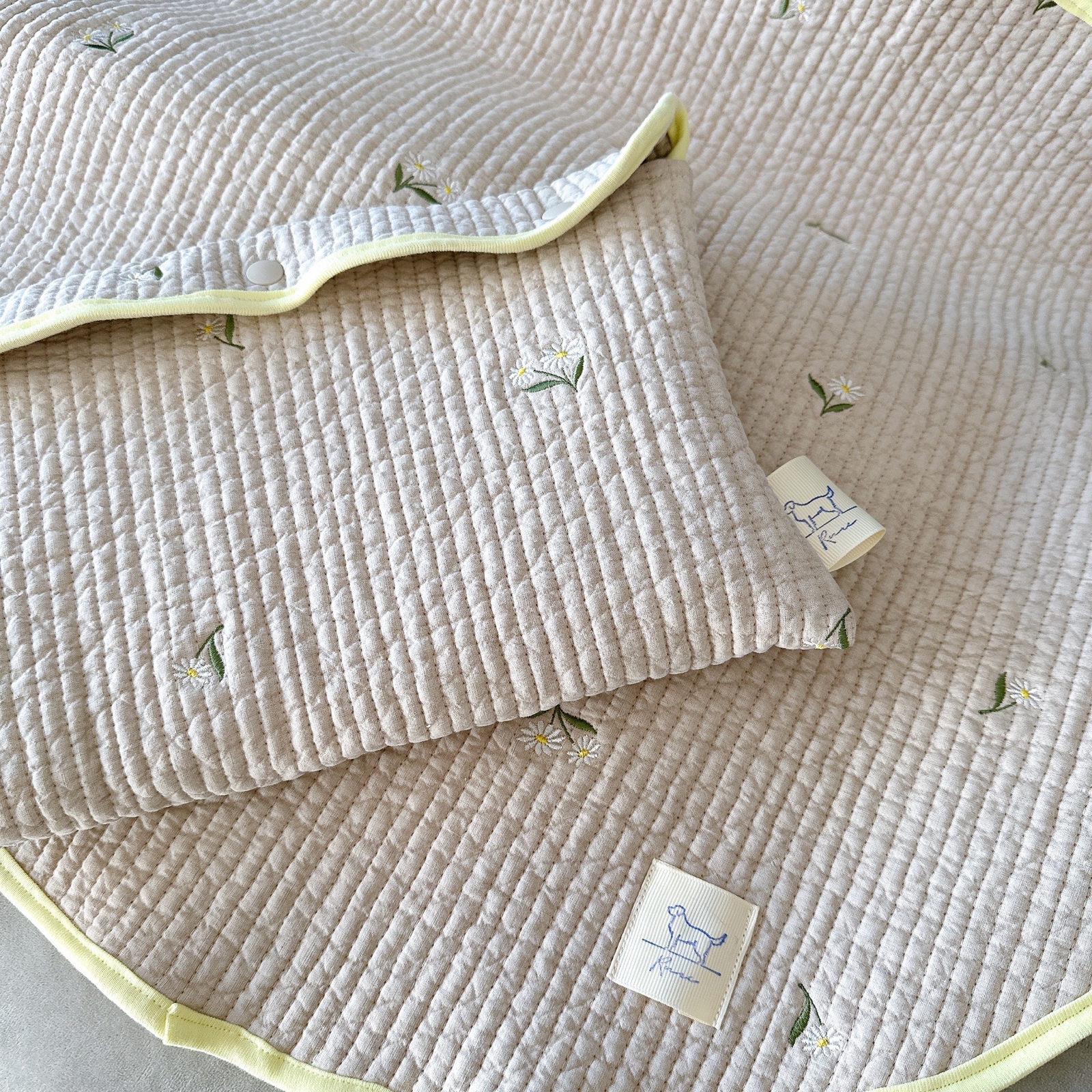 保冷剤付きカフェマット 犬用 おむつ替えマット 赤ちゃん用 直径60cm円