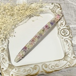 ドライフラワー　金箔ホイル　パール　スティックバレッタ　レジン