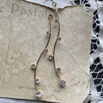 【2個】70×10mm/ゴールド/ストーンウェーブチャーム