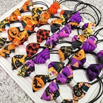 わんちゃん用　ハロウィン第六弾パッチワークトリミングチョーカーふわふわリボン18個セット