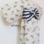 帯付き☆猫柄子供着物