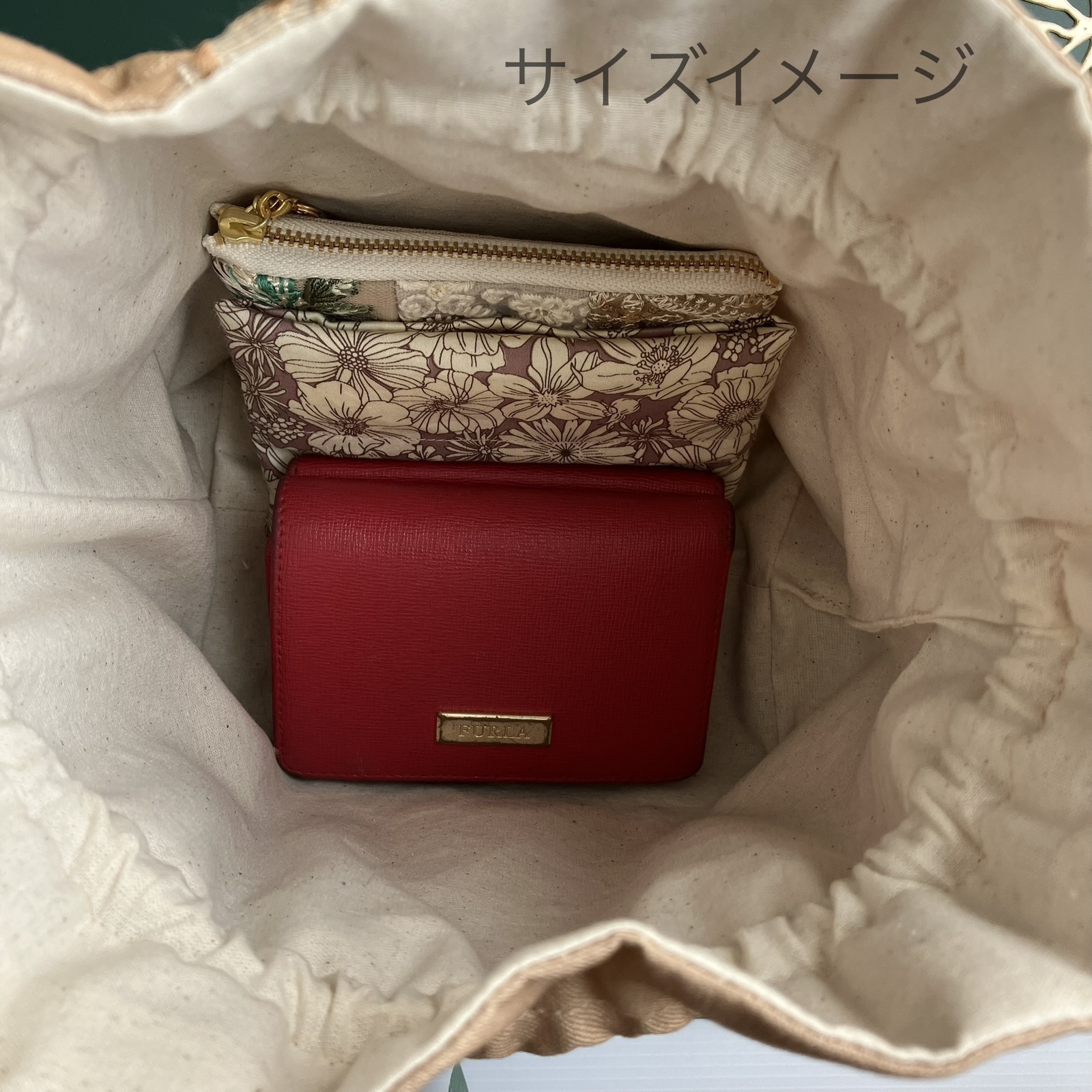 インド刺繍リボン　巾着ショルダーバッグ　オーダー品 インド刺繍リボン 巾着ショルダーバッグ オーダー品 - メルカリ