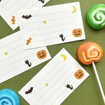 ハロウィンのメモ用紙(名刺サイズ)30枚