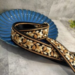 再販☆　インド刺繍リボンスマホショルダー　ブラック系　スマホ　バッグ　カバン　カメラ　ネックストラップ　ご褒美　プレゼント　誕生日　母の日　ホルダー