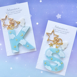 𝒏𝒆𝒘 ˎˊ˗ 名前入り💫A~Z青空広がる雲のイニシャルキーホルダー