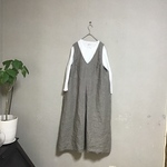リネン　ジャンパースカート