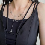 twinkle clear necklace  ⌘  キラキラ ネックレス 星 スター クリア 揺れる 