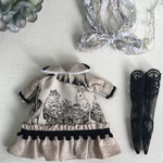 2241 うさぎとリスのtea partyなワンピース Blythe ブライス アウトフィット 洋服