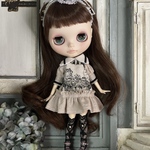 2242 うさぎとリスのtea partyなワンピース Blythe ブライス アウトフィット 洋服