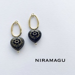 rétro heart beads pierce