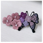 バレッタ・ヘアクリップ選べます♡刺繍バレッタ　刺繍ヘアクリップ　ヘアアクセサリー