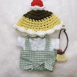 ちびぬい服　ハンドメイド♪  服上下とプリン帽子とかばんの4点セット