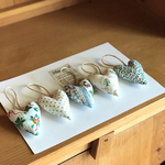 ハートのオーナメント＊クリスマス white5個set