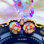【トカゲのオアシス】レインボーローズ／ドライフラワー／ホログラム／三日月／星／カラフル／シェル／さざれ石／パワーストーン／金属アレルギー対応／ピアス／イヤリング