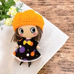 かぼちゃの帽子とワンピースのセット　イーマリーちゃんサイズ　ハロウィン