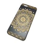 iphone5/5s/SE 6/6s 6plus/6splus 7 7plus ケース 木製×PC ウッド フラワー