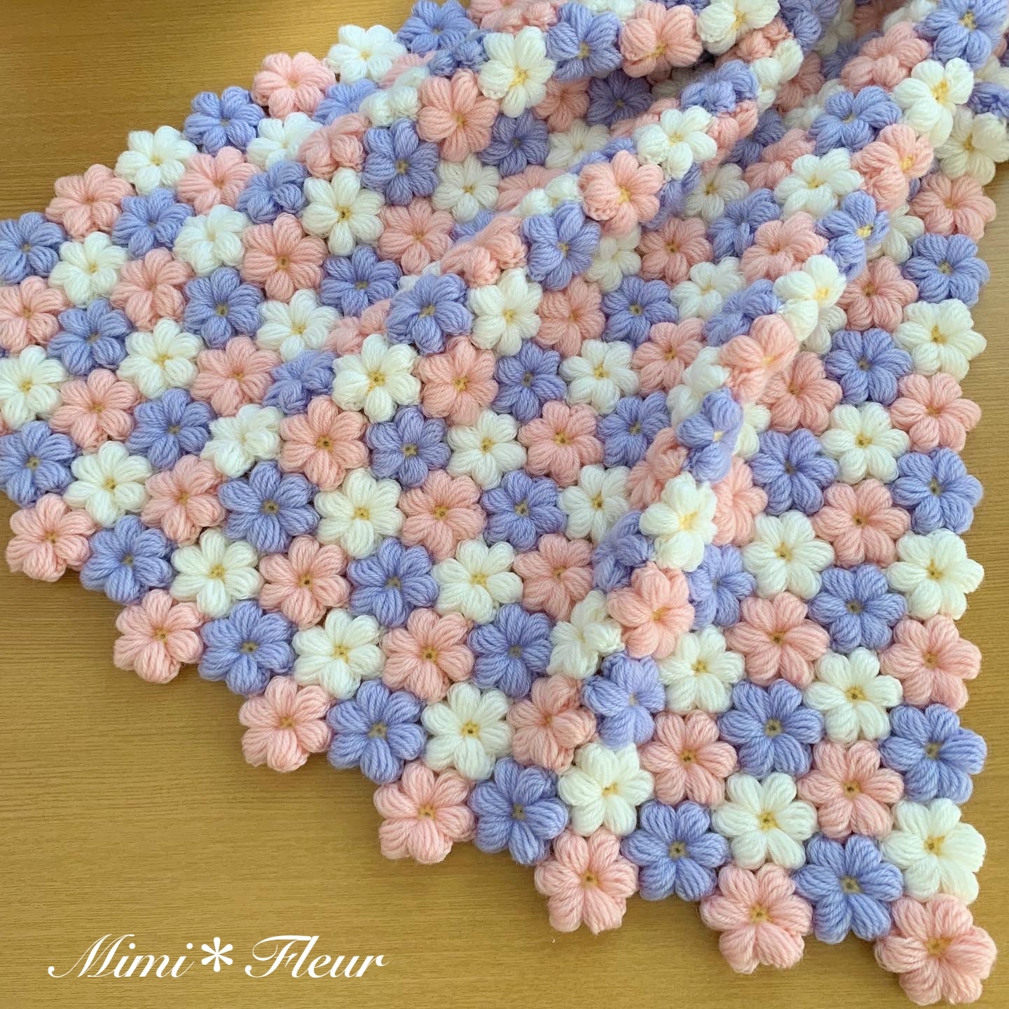 モリーの花＊ ぷっくりブランケット - Mimi＊Fleur | minne byGMO