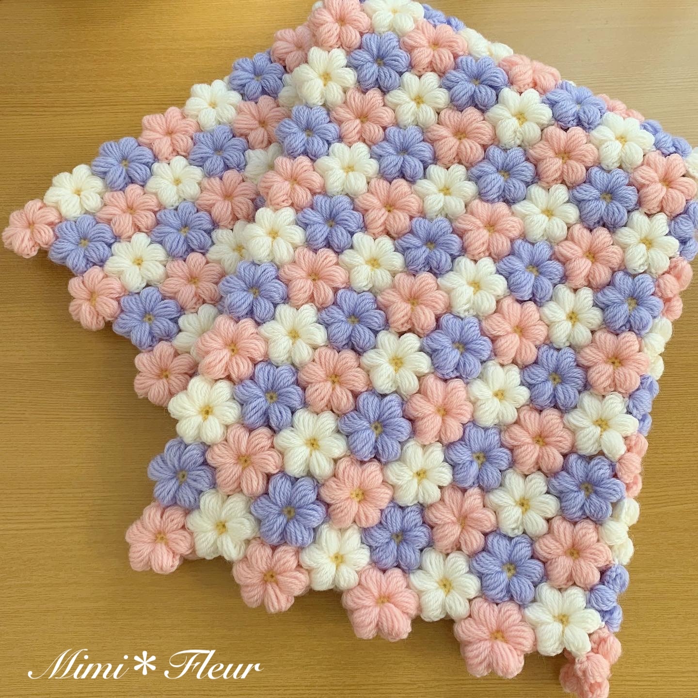 モリーの花＊ ぷっくりブランケット - Mimi＊Fleur | minne byGMO