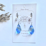 水中をイメージした菱形イヤリング＆ピアス