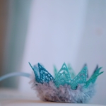 妖精が落としたレースのふわふわクラウン👑ティアラにも blue