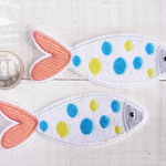 ♬2枚セット♬アイロンワッペン おさかな フィッシュ 魚　２種類　