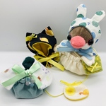 【simba0813sor様 専用用】文鳥ぬいぐるみ専用バッグ+ぬい服各種* 20230917