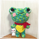 オーダー商品☆あみぐるみのカエルちゃん