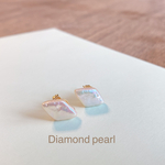 【ステンレス】【淡水パール】【バロック】Diamond pearl　ピアス　イヤリング