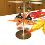 ハロウィン🎃の可愛いかぼちゃピアス／イヤリング