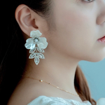 【#234ピアス 再販 】ブライダルピアス　フォトウェディング　おおぶりピアス　ブライダル　ウェディング　ブライダルアクセサリー　ピアス　イヤリング　パール　結婚式　前撮り
