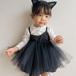 👻【𝑯𝒂𝒍𝒍𝒐𝒘𝒆𝒆𝒏 𝒕𝒖𝒍𝒍𝒆 𝒔𝒌𝒊𝒓𝒕】ハロウィン チュールスカート 仮装 黒猫 バニー 黒