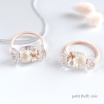 【278】flower candy..ヘアゴム　オレンジ　紫　子供　秋　レジン　キッズ　ベビー　パープル　花　ハンドメイド