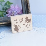 うさぎと音符の消しゴムはんこ