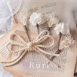 *ElegantHeddress*　髪飾り　ヘアアクセサリー　結婚式　ウェディング　成人式　振袖　卒業式　袴　浴衣　着物　かすみ草　紫陽花　アジサイ　オフ ホワイト　リボン　プリザーブドフラワー
