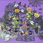 ダイカット・ハロウィンセット100枚・スクラップブッキングやコラージュなどに・ハンドメイド