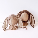 新作人気商品ˊ˗【 bunny bonnet 】うさ耳ボンネット ニューボーンフォト 撮影小物 新生児 ボンネット 