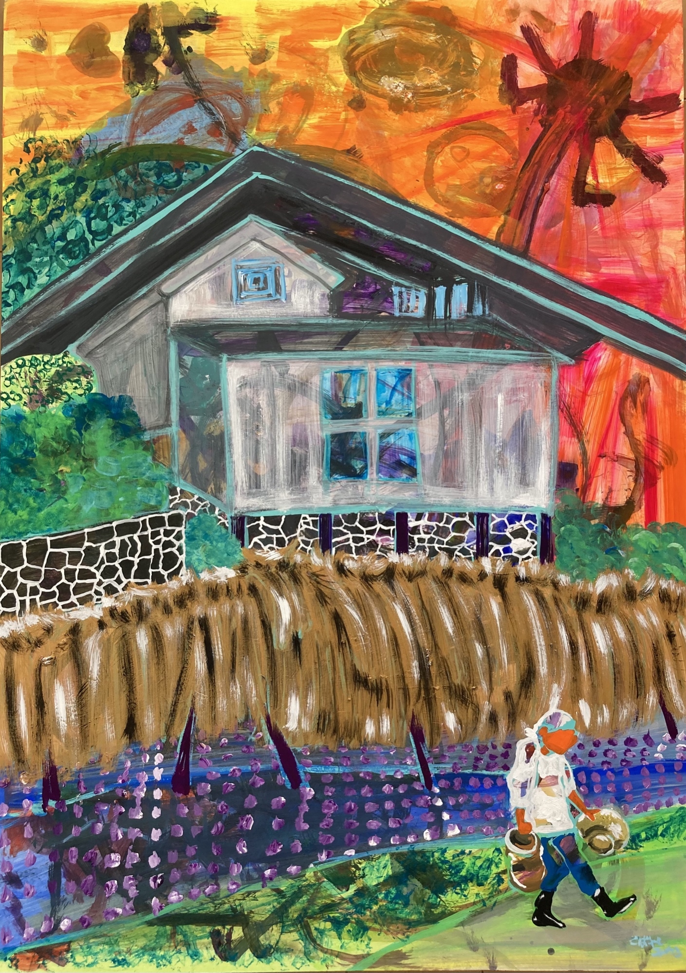 夕焼け - 絵画の人気通販 | minne 国内最大級のハンドメイド